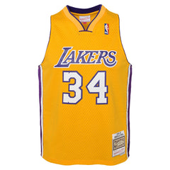 Gold Shaquille O'Neal Los Angeles Lakers Youth 1999/00 Hardwood Classics Swingman Jersey | NBA