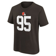 Cleveland Browns Myles Garrett Youth Player Name & Number T-Shirt | NFL On sale