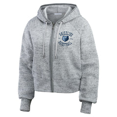 Heather Gray Memphis Grizzlies WEAR by Erin Andrews Women's Speckled Radiator Full-Zip Hoodie | NBA