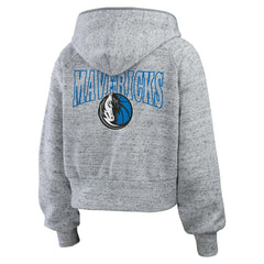 Heather Gray Dallas Mavericks WEAR by Erin Andrews Women's Speckled Radiator Full-Zip Hoodie sale | NBA
