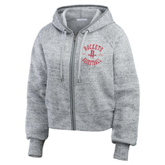 Heather Gray Houston Rockets WEAR by Erin Andrews Women's Speckled Radiator Full-Zip Hoodie sale | NBA