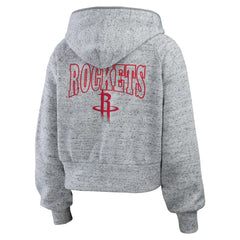 Heather Gray Houston Rockets WEAR by Erin Andrews Women's Speckled Radiator Full-Zip Hoodie sale | NBA