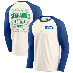 Seattle Seahawks Darius Rucker Collection Raglan Henley Long Sleeve T-Shirt | NFL US