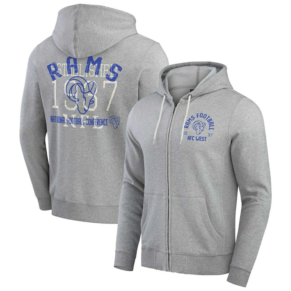 Los Angeles Rams Darius Rucker Collection Vintage Stripe Full-Zip Hoodie | NFL On sale