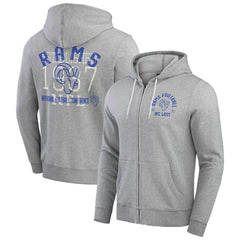 Los Angeles Rams Darius Rucker Collection Vintage Stripe Full-Zip Hoodie | NFL On sale
