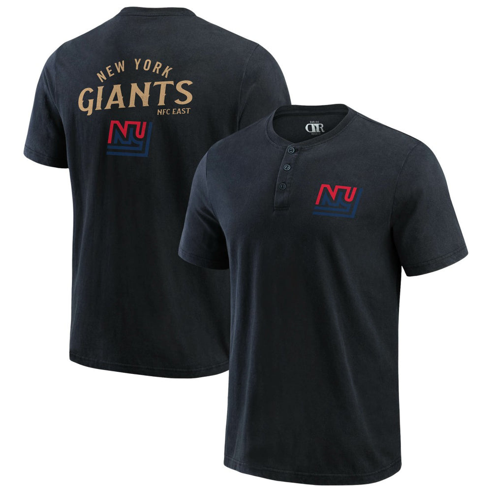 New York Giants Darius Rucker Collection Washed Henley T-Shirt | NFL Discount