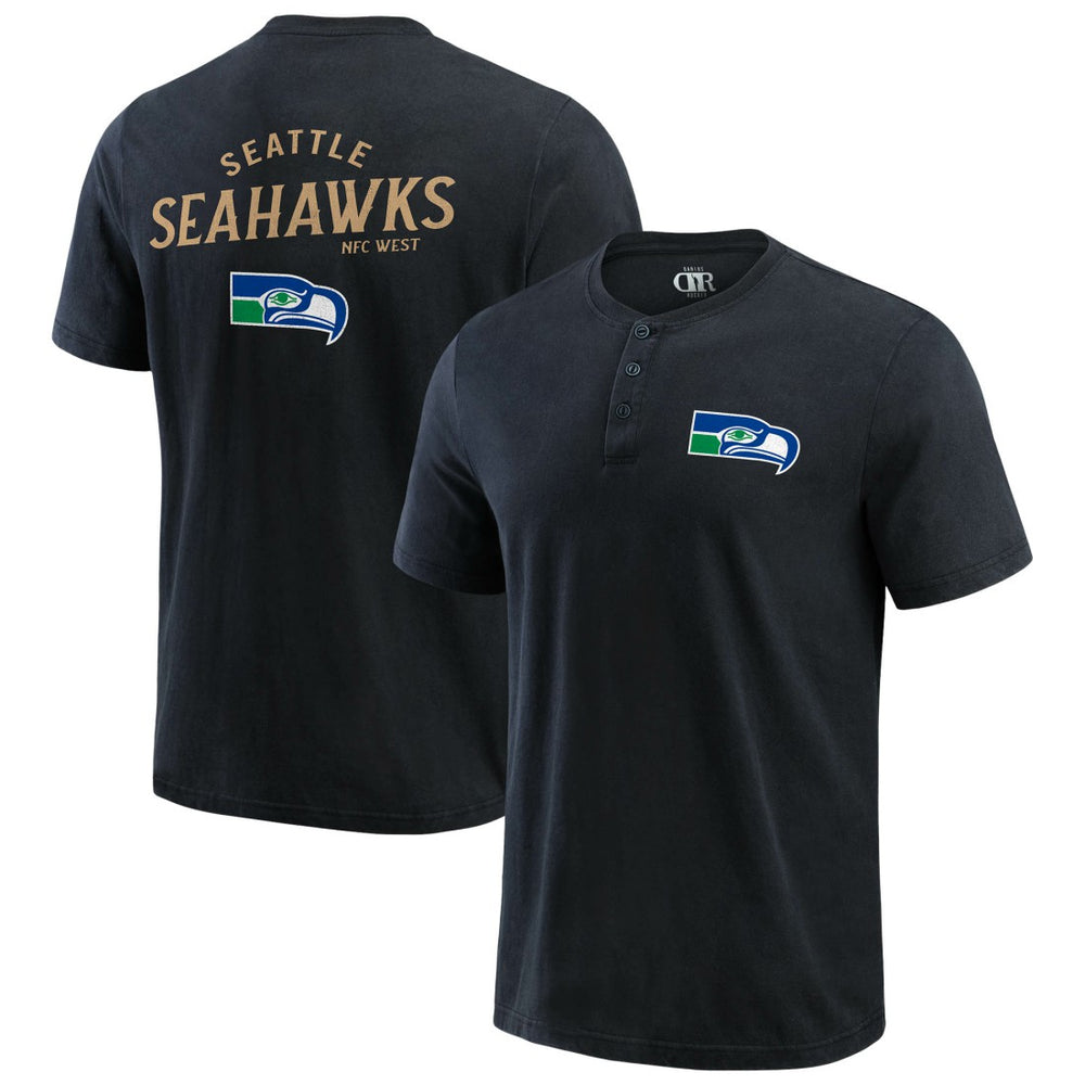 Seattle Seahawks Darius Rucker Collection Washed Henley T-Shirt | NFL US