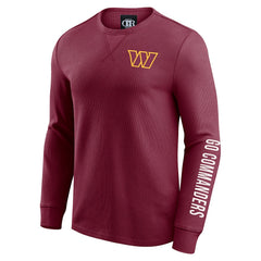 Washington Commanders Darius Rucker Collection Washed Waffle-Knit Long Sleeve T-Shirt | NFL Online