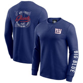 New York Giants Darius Rucker Collection Washed Waffle-Knit Long Sleeve T-Shirt | NFL Discount