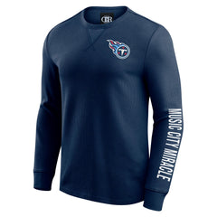Tennessee Titans Darius Rucker Collection Washed Waffle-Knit Long Sleeve T-Shirt | NFL Outlet