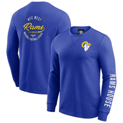 Los Angeles Rams Darius Rucker Collection Washed Waffle-Knit Long Sleeve T-Shirt | NFL Sale