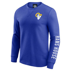 Los Angeles Rams Darius Rucker Collection Washed Waffle-Knit Long Sleeve T-Shirt | NFL Sale