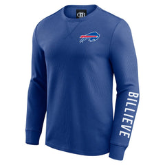 Buffalo Bills Darius Rucker Collection Washed Waffle-Knit Long Sleeve T-Shirt | NFL Hot