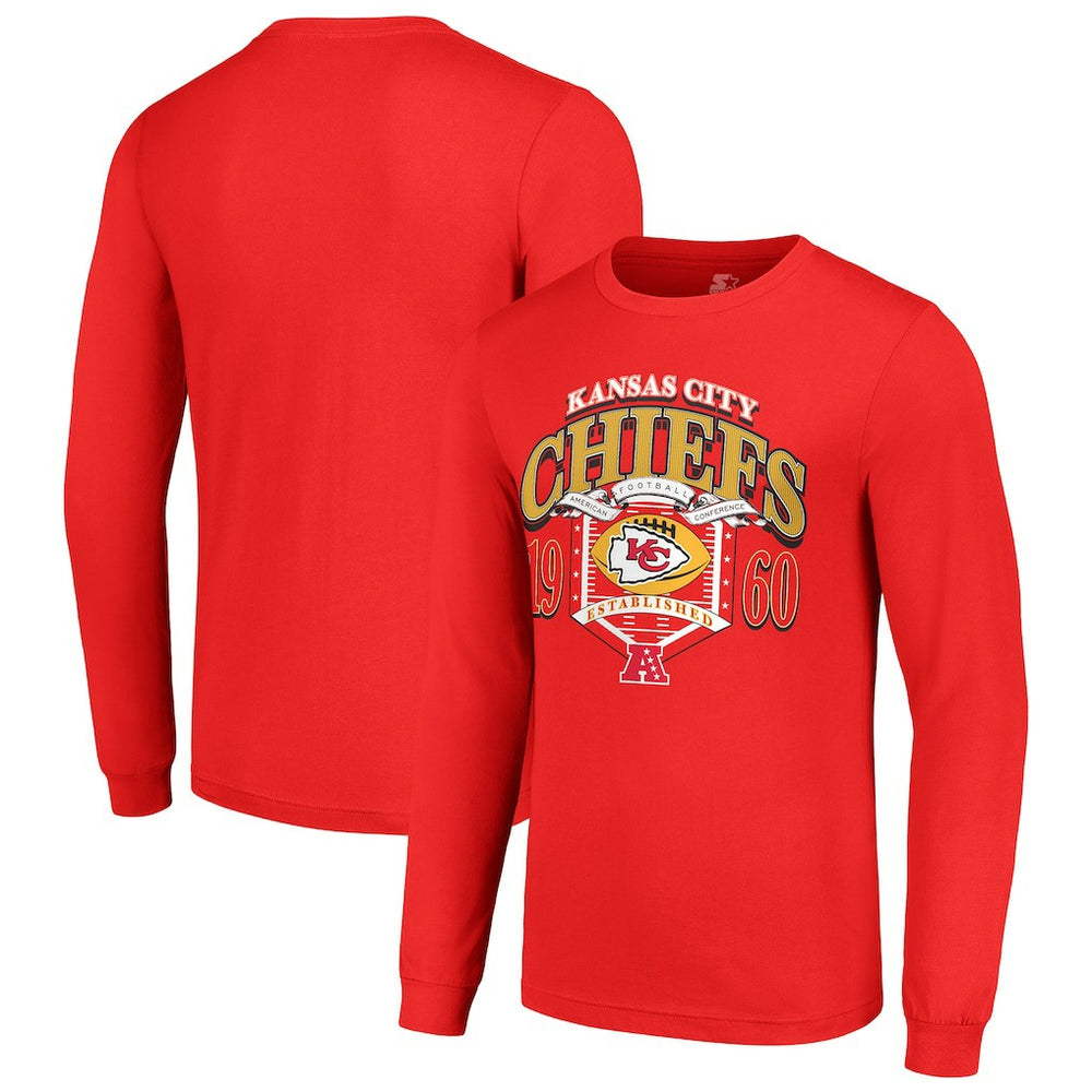 Kansas City Chiefs Starter Retro Long Sleeve Graphic T-Shirt | NFL New