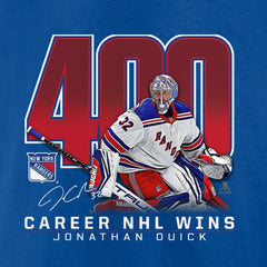 Jonathan Quick New York Rangers 400 Career Wins T-Shirt - NHL T-shirts
