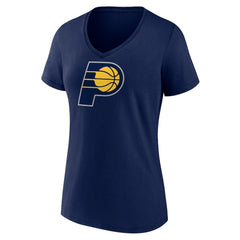 Navy Indiana Pacers Women's Primary Logo V-Neck T-Shirt | NBA