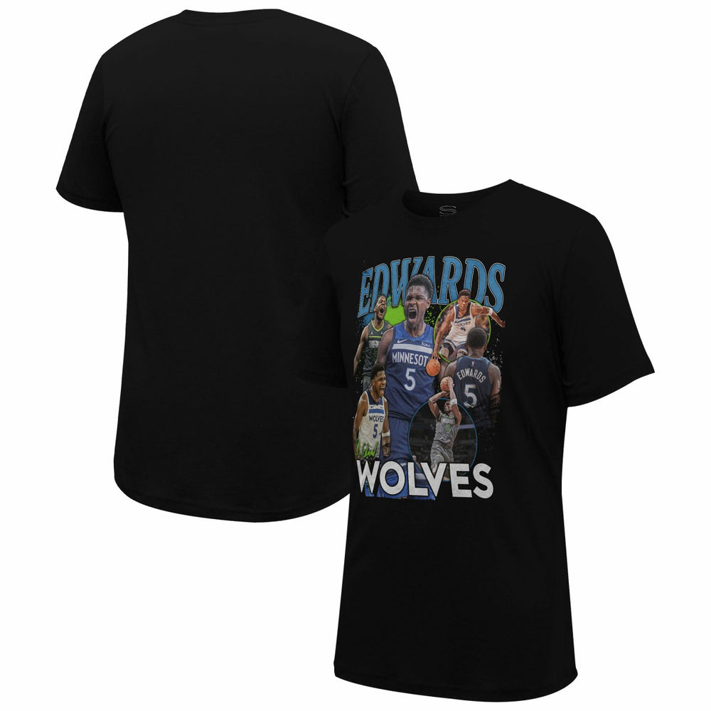 Black Anthony Edwards Minnesota Timberwolves Stadium Essentials Unisex Player Crossroads T-Shirt | NBA