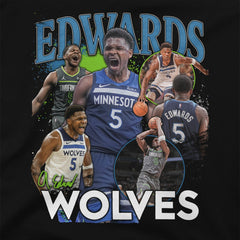 Black Anthony Edwards Minnesota Timberwolves Stadium Essentials Unisex Player Crossroads T-Shirt | NBA