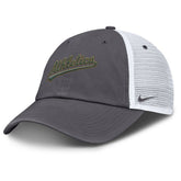 Athletics Nike Wordmark Club Adjustable Trucker Hat - MLB Hats