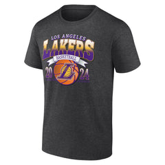Charcoal Los Angeles Lakers Fast Break Finisher T-Shirt | NBA