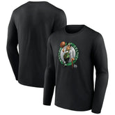 Black Boston Celtics Midnight Mascot Long Sleeve T-Shirt | NBA