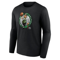 Black Boston Celtics Midnight Mascot Long Sleeve T-Shirt | NBA