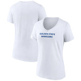 White Golden State Warriors Women's Wordmark Home V-Neck T-Shirt sale | NBA