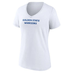 White Golden State Warriors Women's Wordmark Home V-Neck T-Shirt sale | NBA