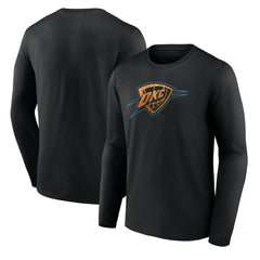 Black Oklahoma City Thunder Hardwood Long Sleeve T-Shirt | NBA