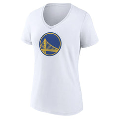 White Golden State Warriors Women's Alternate Logo V-Neck T-Shirt sale | NBA