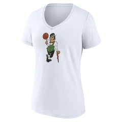 White Boston Celtics Women's Alternate Logo V-Neck T-Shirt | NBA