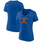 Blue New York Knicks Women's Overtime V-Neck T-Shirt | NBA