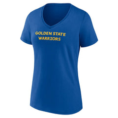 Royal Golden State Warriors Women's Wordmark Team V-Neck T-Shirt sale | NBA