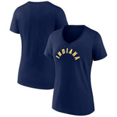 Navy Indiana Pacers Women's Wordmark Team V-Neck T-Shirt | NBA