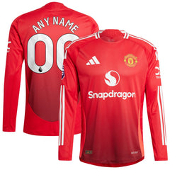 Manchester United 2024/25 Home Custom Long Sleeve Jersey