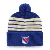 New York Rangers '47 Old Time Hockey Barn Cuffed Knit Hat with Pom - NHL Hats