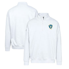 Milwaukee Brewers Levelwear Murray Core Logo Quarter-Zip Pullover Top - MLB Pullover