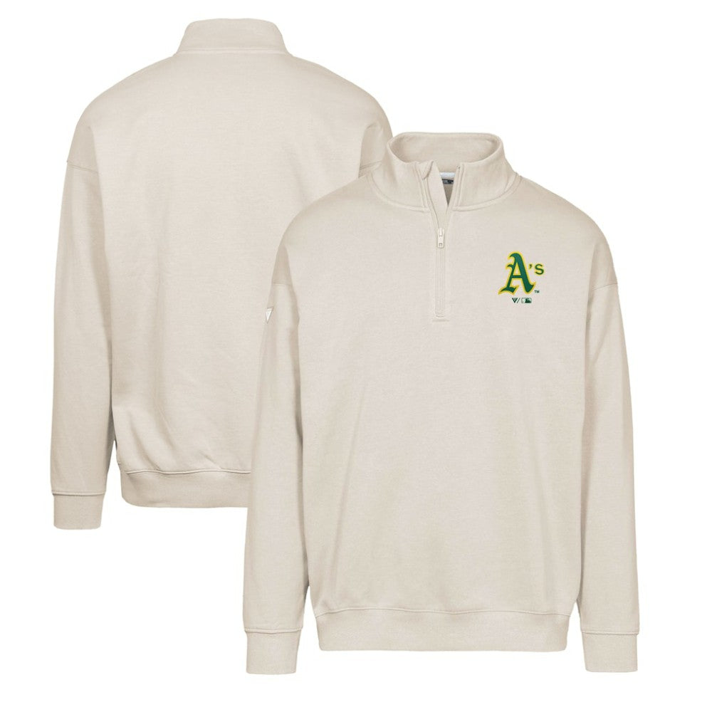 Athletics Levelwear Murray Core Logo Quarter-Zip Pullover Top - MLB Pullover
