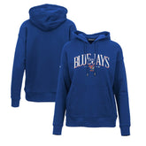 Toronto Blue Jays Levelwear Women's Adorn Cooperstown Collection Retro Spellout Pullover Hoodie - MLB Hoodies