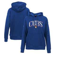 Chicago Cubs Levelwear Women's Adorn Cooperstown Collection Retro Spellout Pullover Hoodie - MLB Hoodies