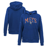 New York Mets Levelwear Women's Adorn Cooperstown Collection Retro Spellout Pullover Hoodie - MLB Hoodies