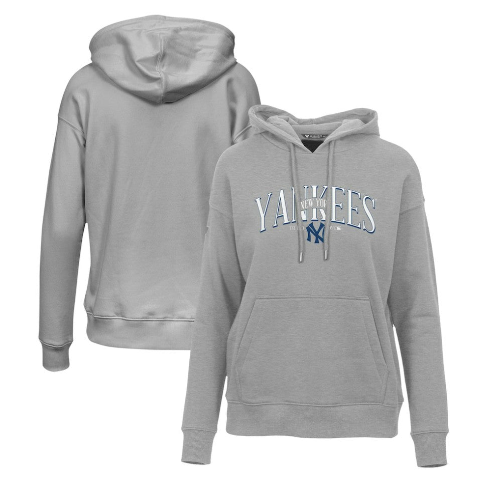 New York Yankees Levelwear Women's Adorn Cooperstown Collection Retro Spellout Pullover Hoodie - MLB Hoodies