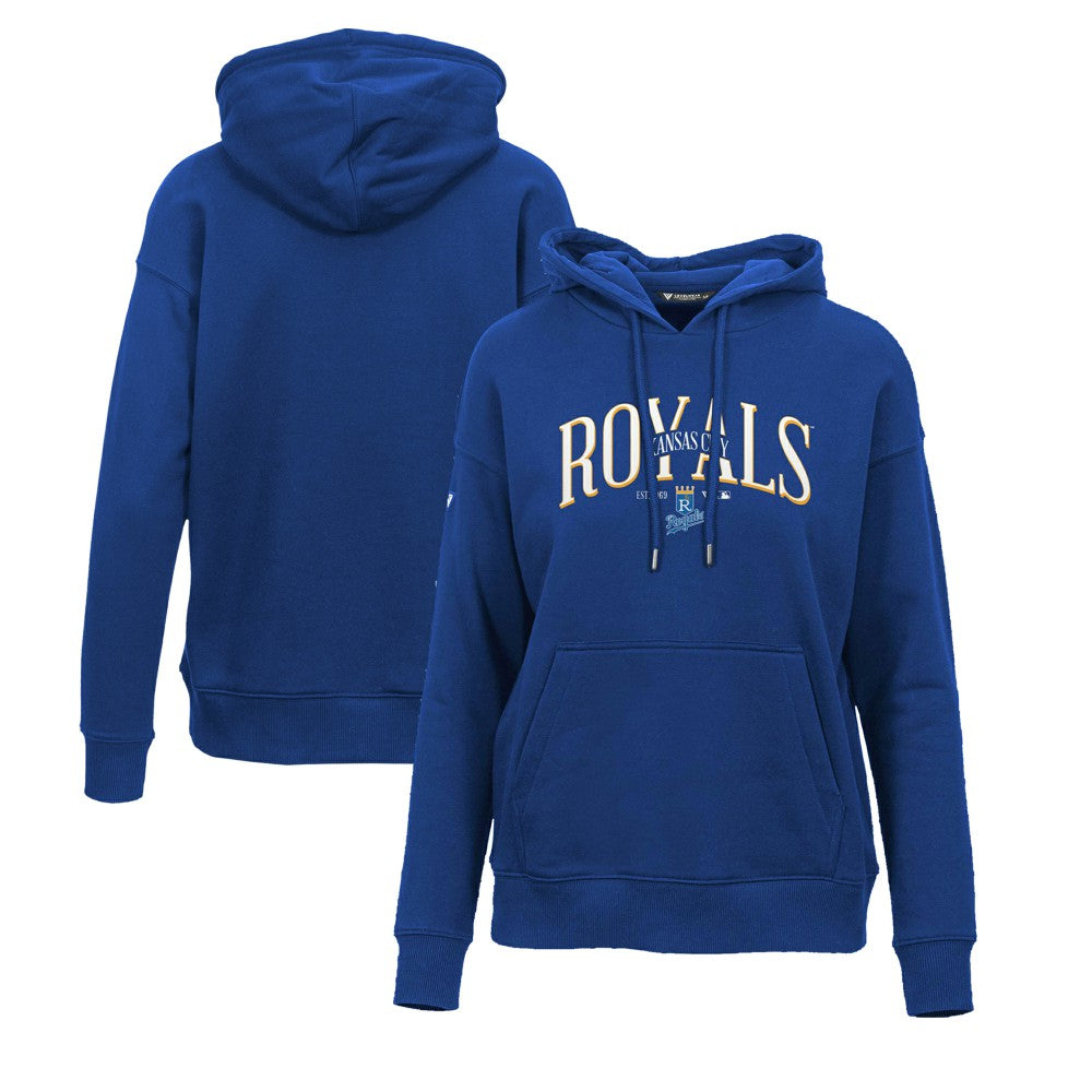 Kansas City Royals Levelwear Women's Adorn Cooperstown Collection Retro Spellout Pullover Hoodie - MLB Hoodies