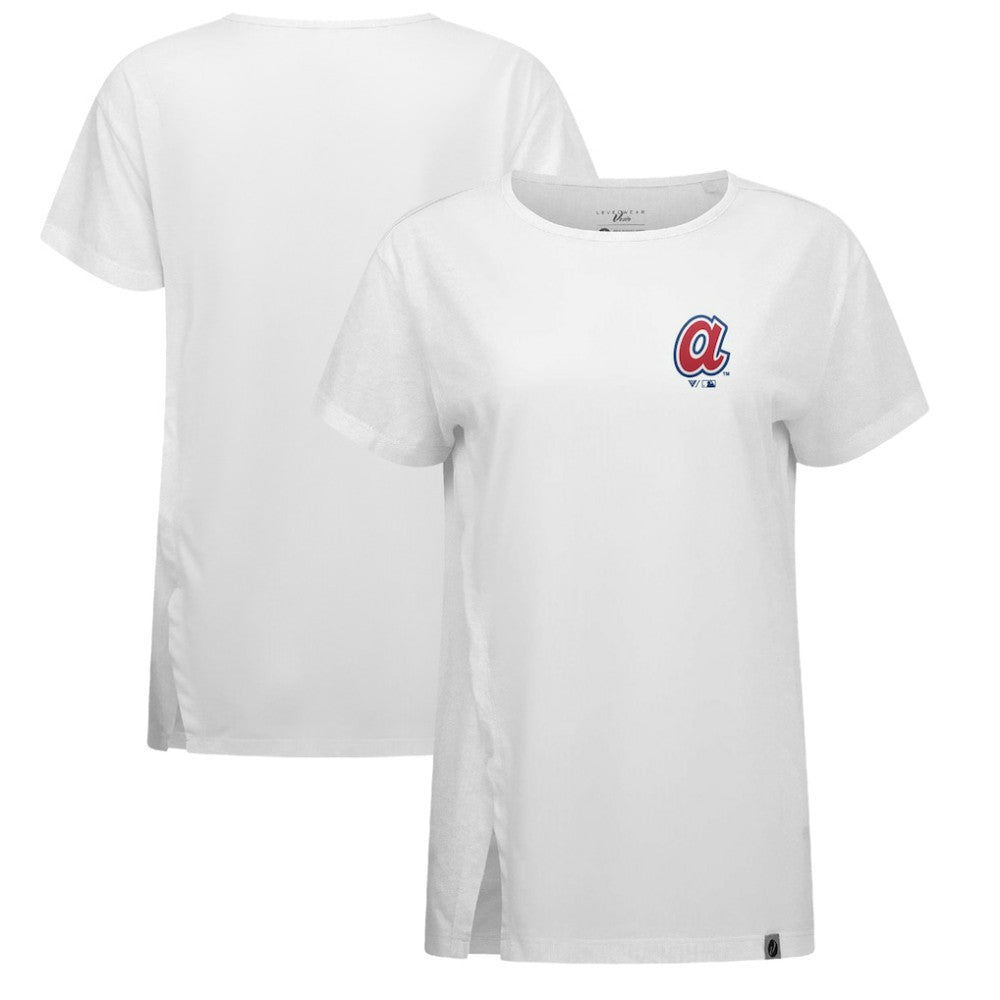 Atlanta Braves Levelwear Women's Influx Cooperstown Core Logo T-Shirt - MLB T-shirts