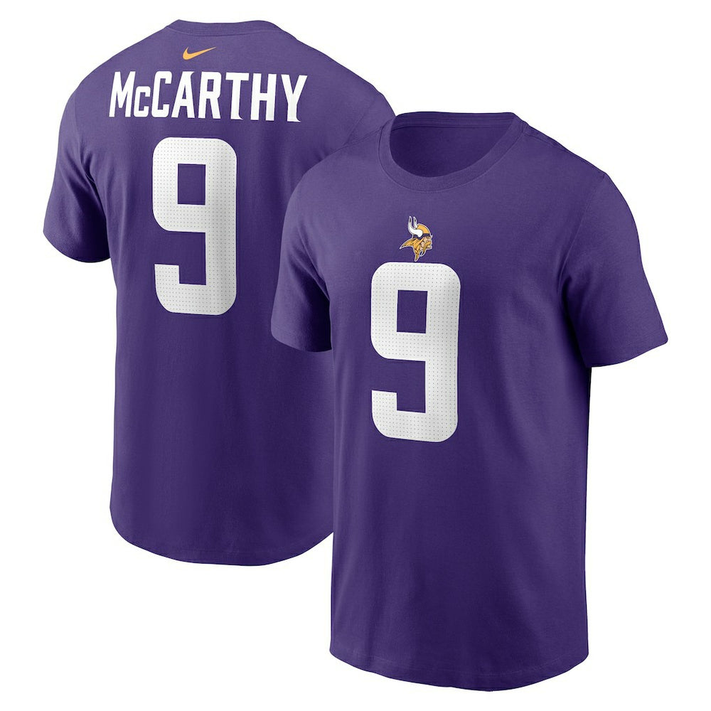 Minnesota Vikings J.J. McCarthy Name & Number T-Shirt | NFL On sale