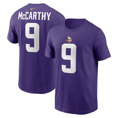 Minnesota Vikings J.J. McCarthy Name & Number T-Shirt | NFL On sale