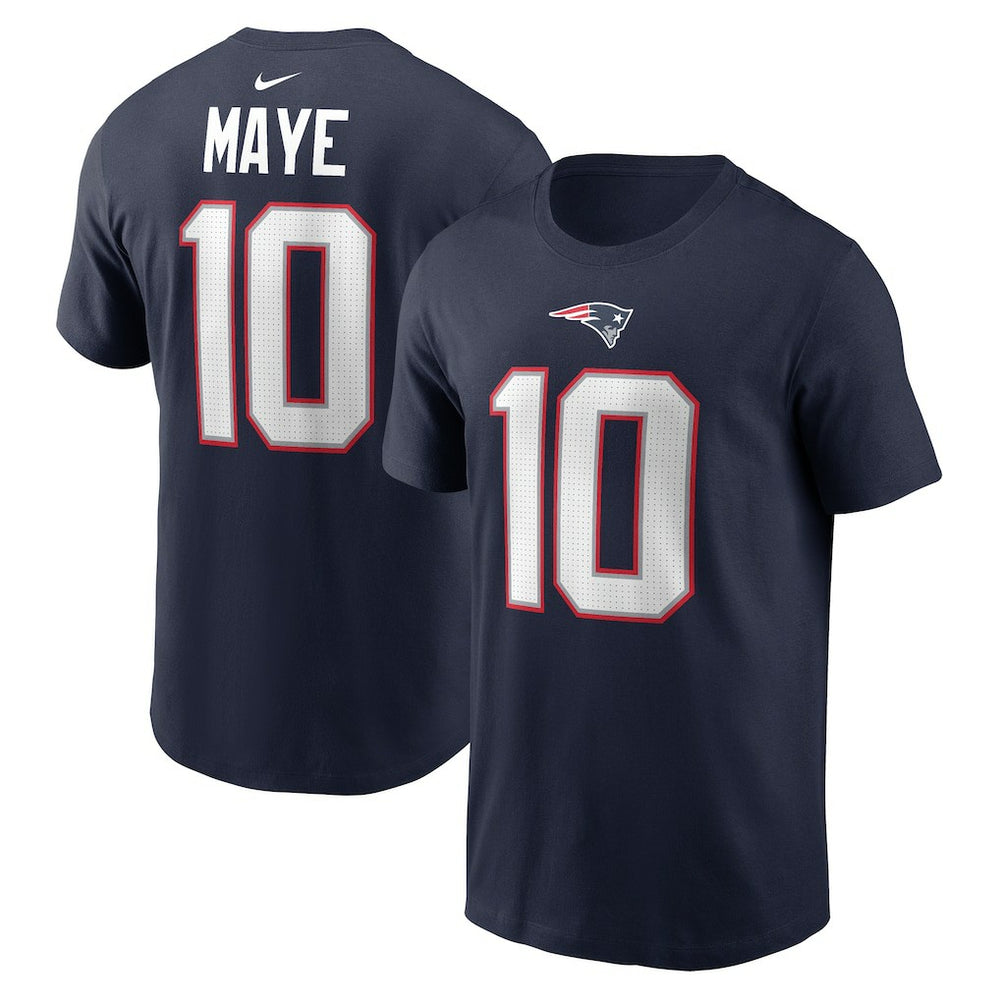 New England Patriots Drake Maye Name & Number T-Shirt | NFL Near me