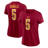 Washington Commanders Jayden Daniels Women's Name & Number T-Shirt | NFL New