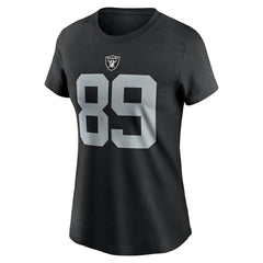 Las Vegas Raiders Brock Bowers Women's Player Name & Number T-Shirt | NFL Outlet