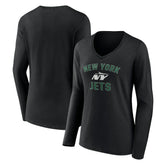 New York Jets Women's Victory Arch Long Sleeve V-Neck T-Shirt | NFL New